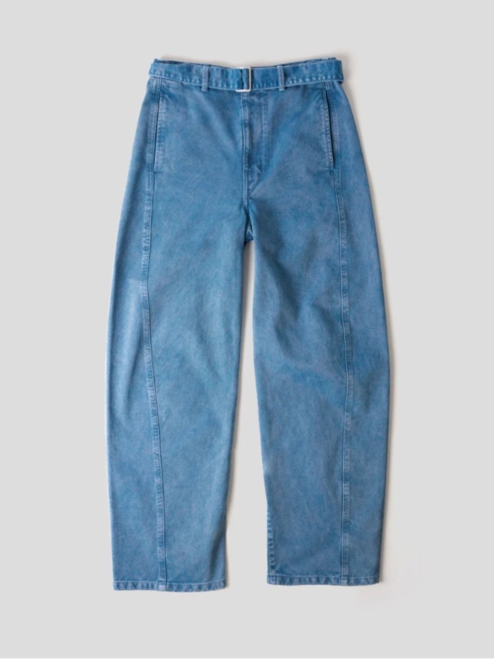 Lemaire twisted belted pants in Snow Blue